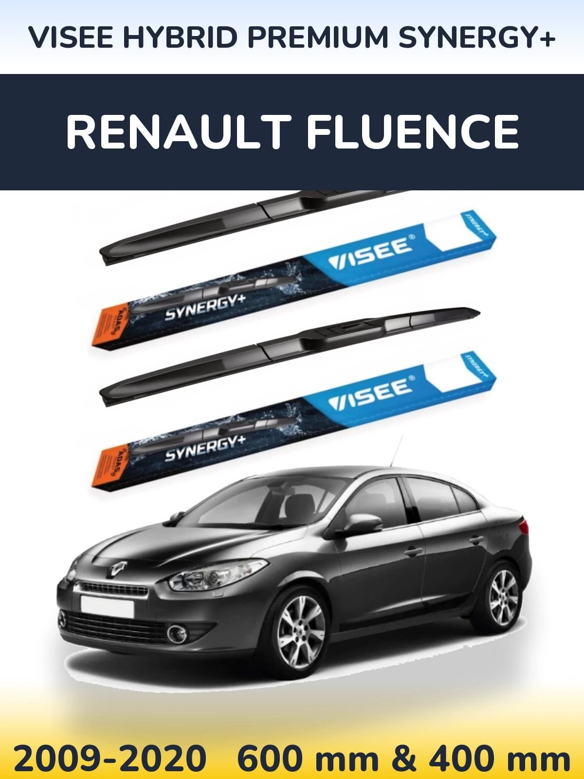 Torkarblad VISEE HYBRID PREMIUM SYNERGY+ för Renault Fluence