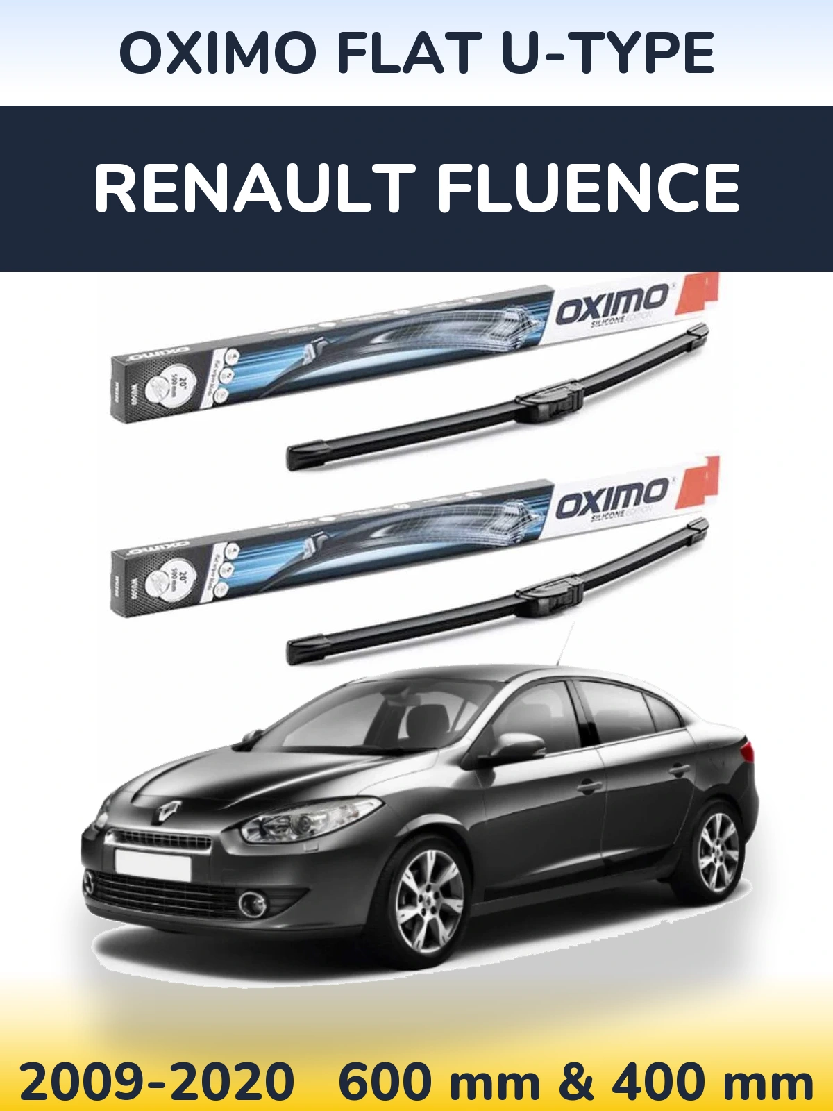 Torkarblad Oximo Flat U-type för Renault Fluence