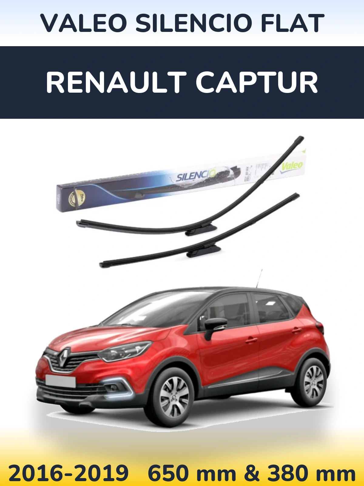 Torkarblad Valeo Silencio Flat för Renault Captur