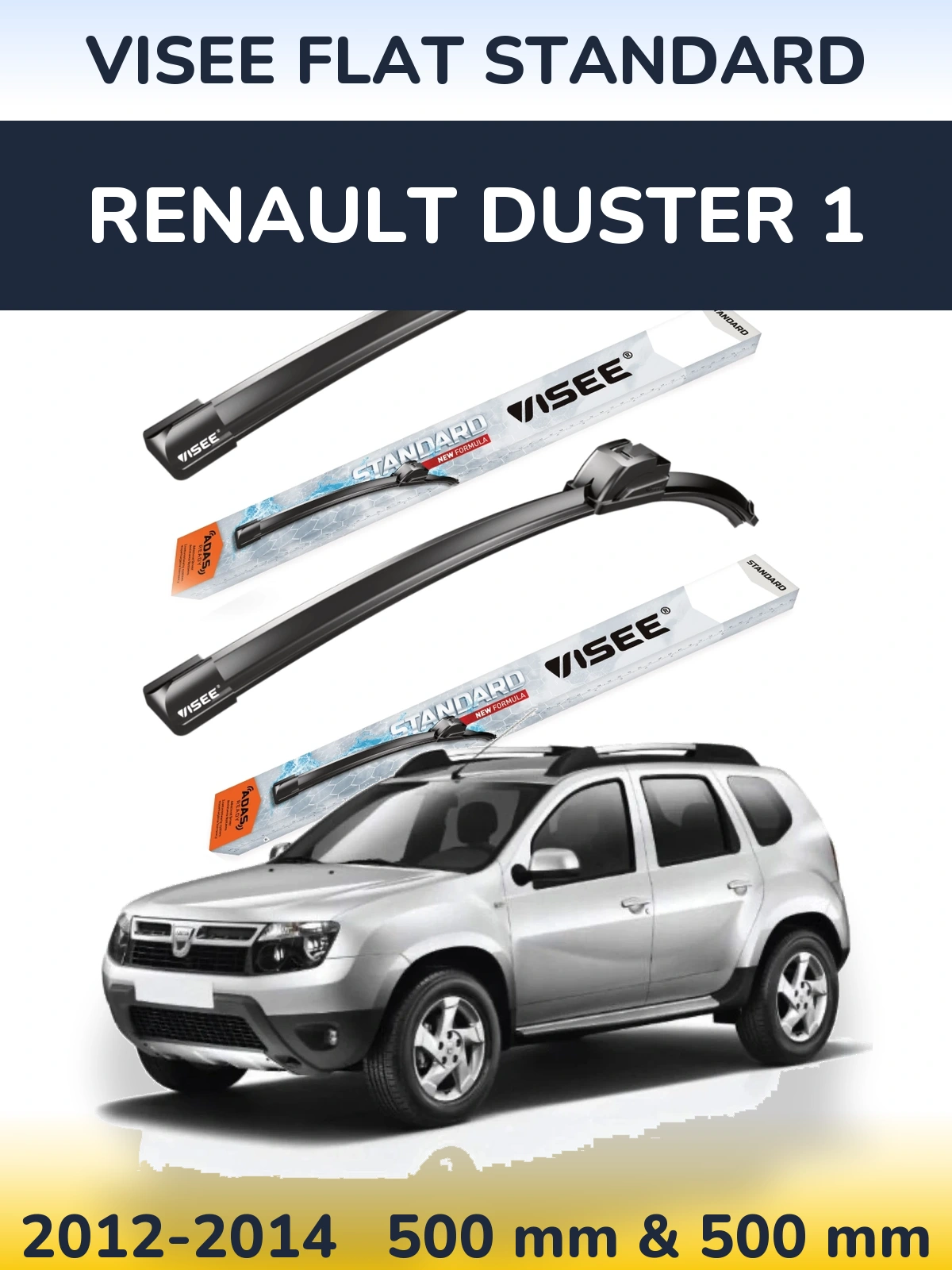 Torkarblad VISEE FLAT STANDARD för Renault Duster 1