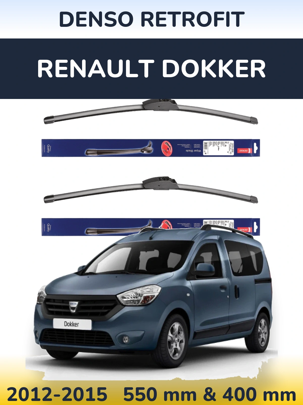 Torkarblad Denso Retrofit för Renault Dokker