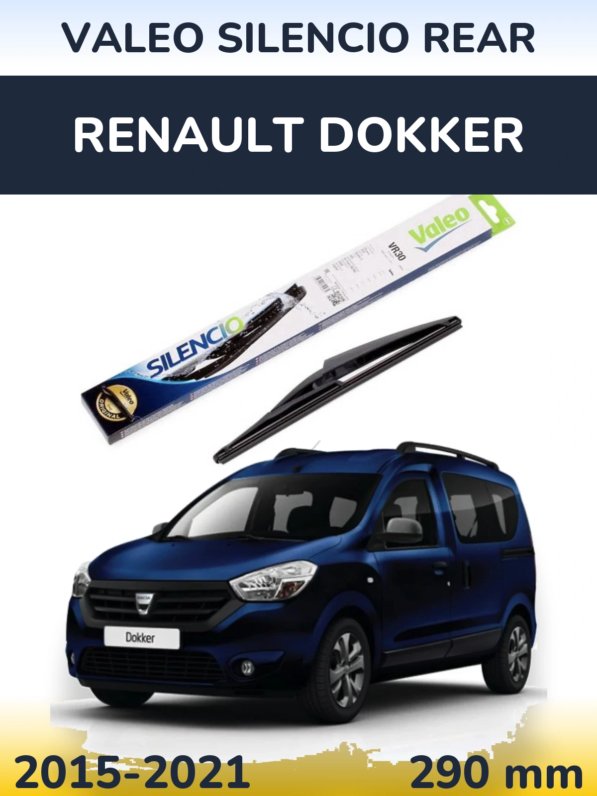 Torkarblad Valeo Silencio Rear för Renault Dokker