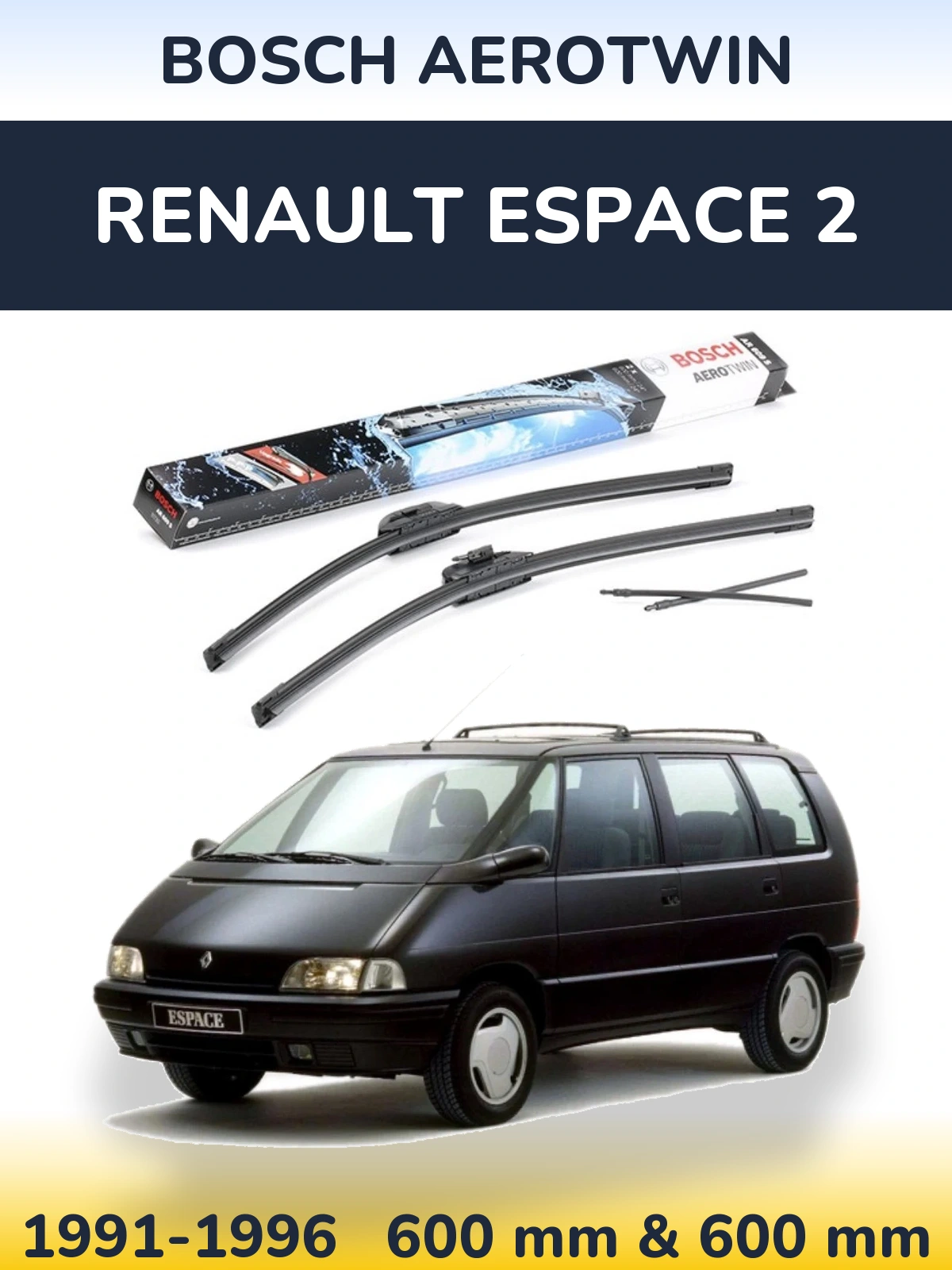 Torkarblad BOSCH AeroTwin för Renault Espace 2