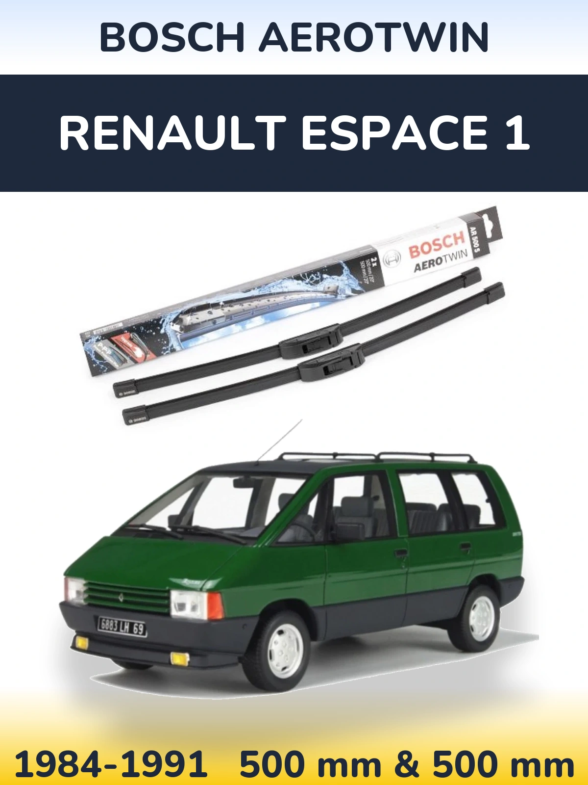 Torkarblad BOSCH AeroTwin för Renault Espace 1