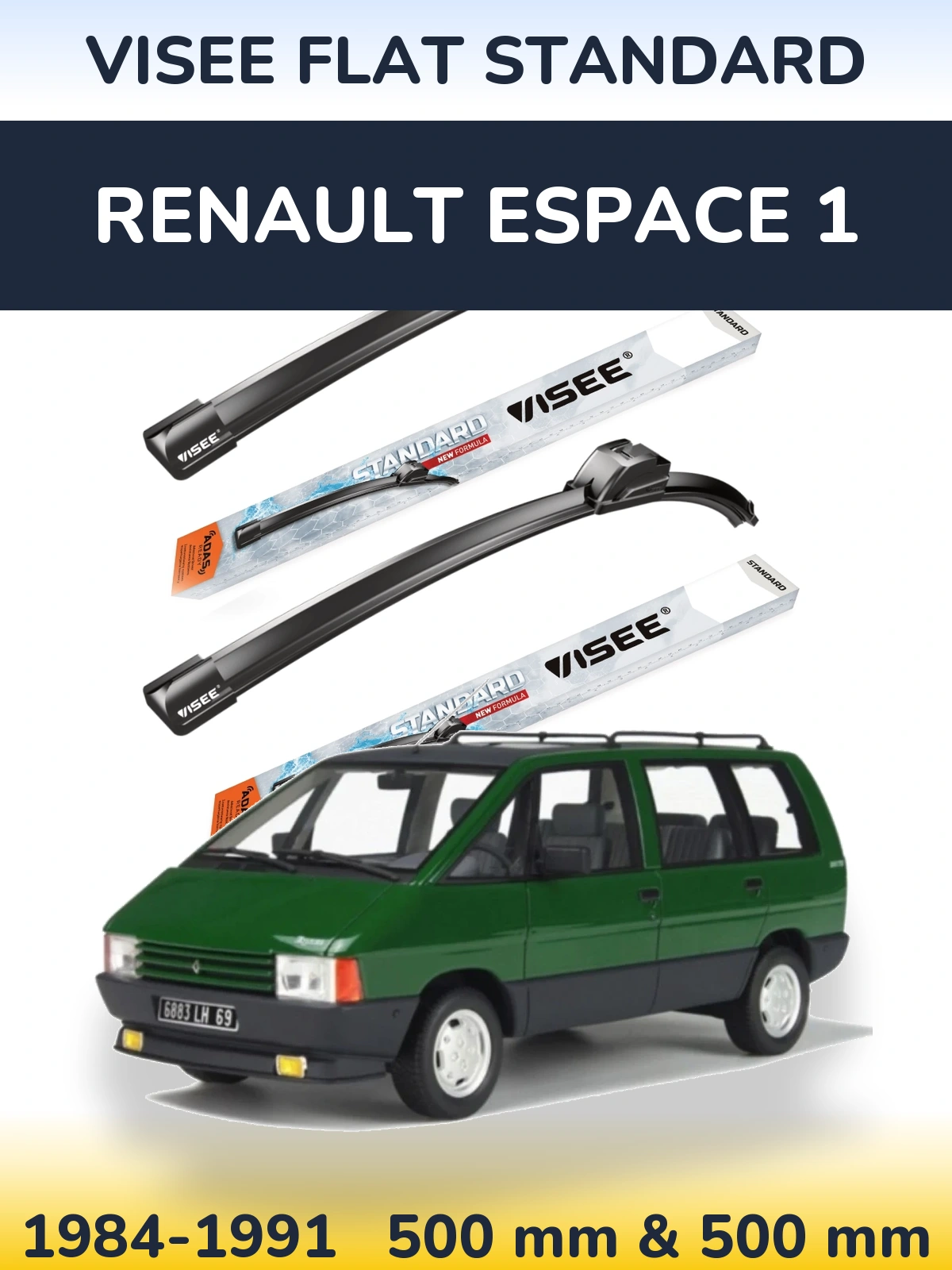 Torkarblad VISEE FLAT STANDARD för Renault Espace 1