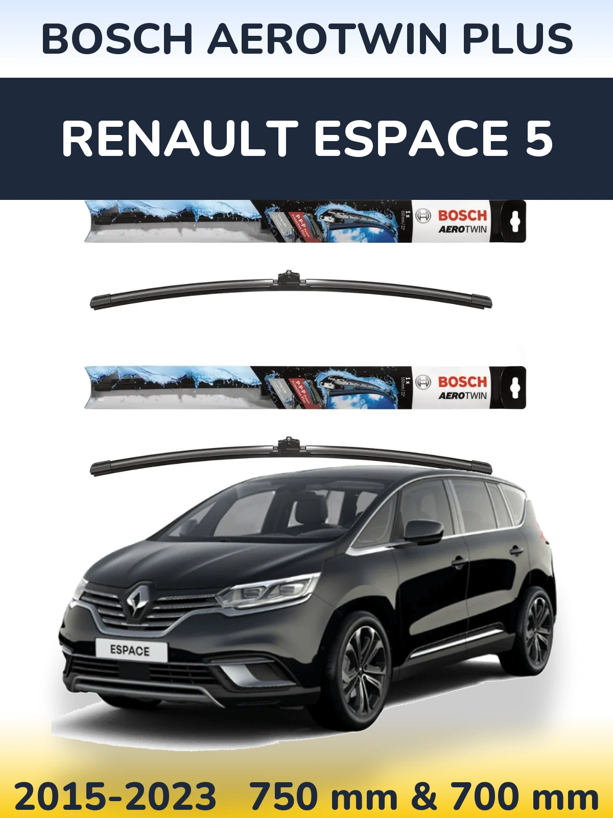 Torkarblad BOSCH AeroTwin Plus för Renault Espace 5