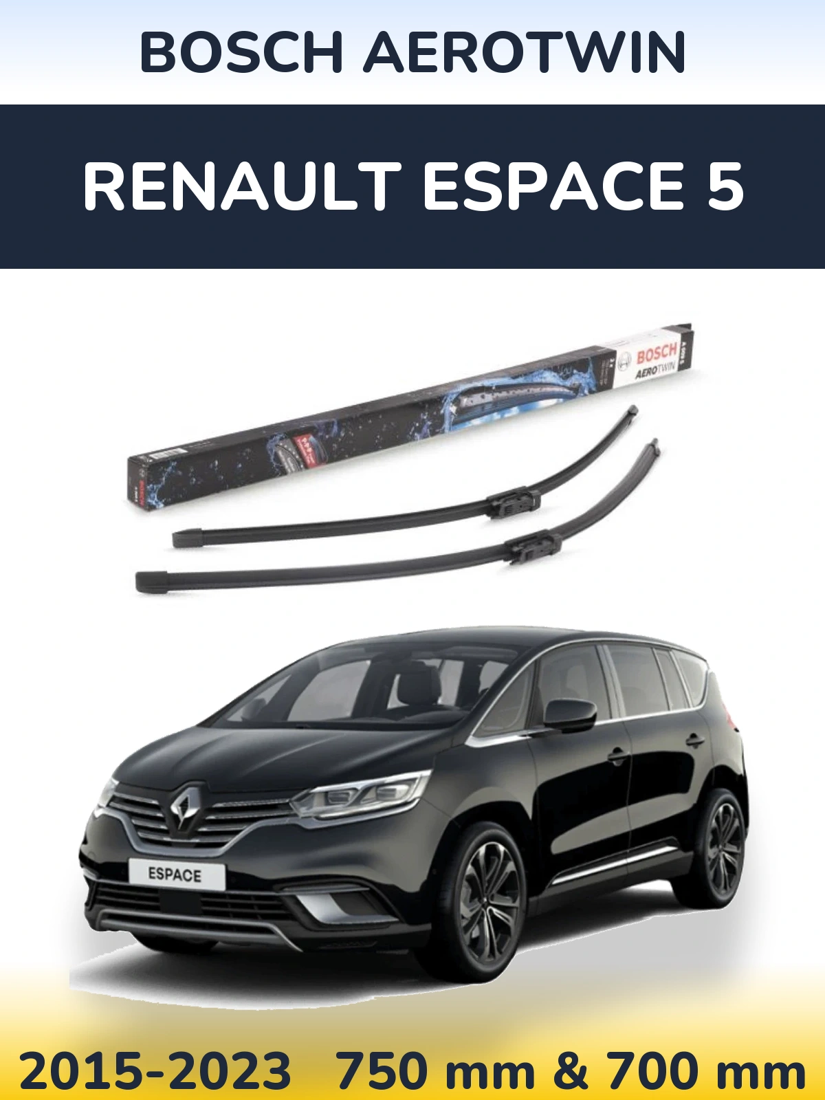 Torkarblad BOSCH AeroTwin för Renault Espace 5
