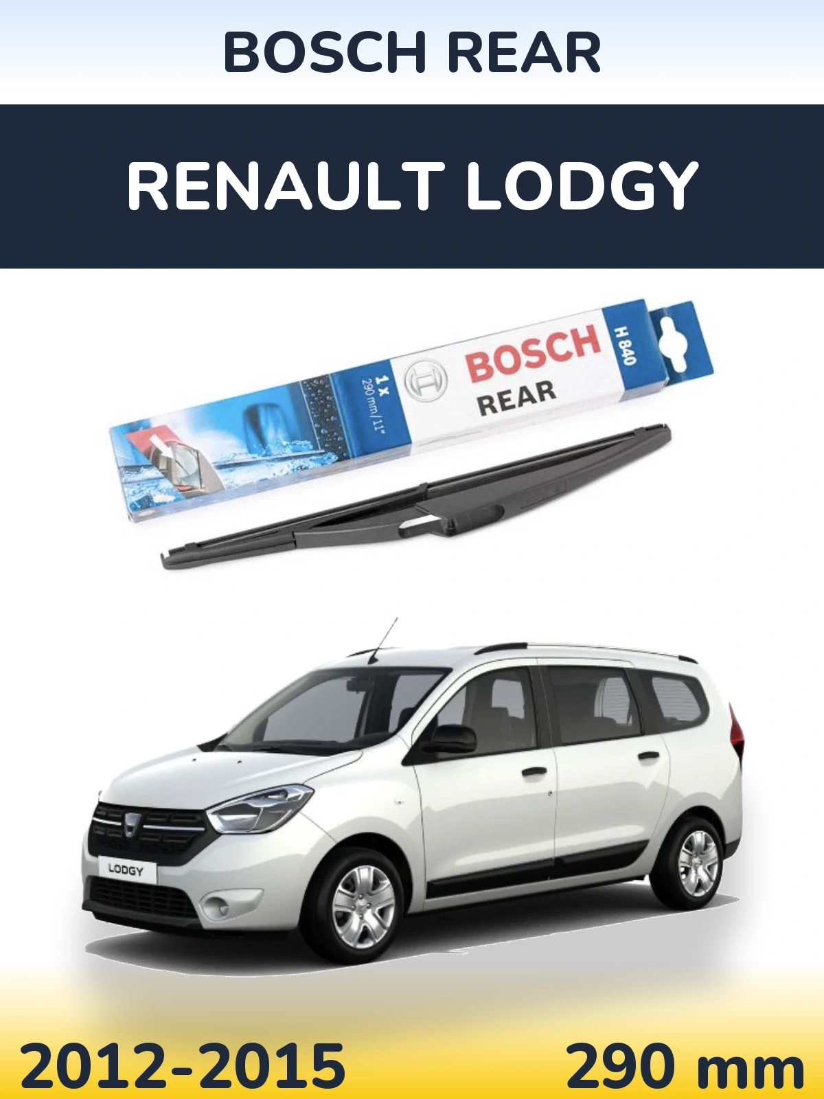 Rear wiper blade BOSCH Rear 290 mm for Renault Lodgy 2012-2015