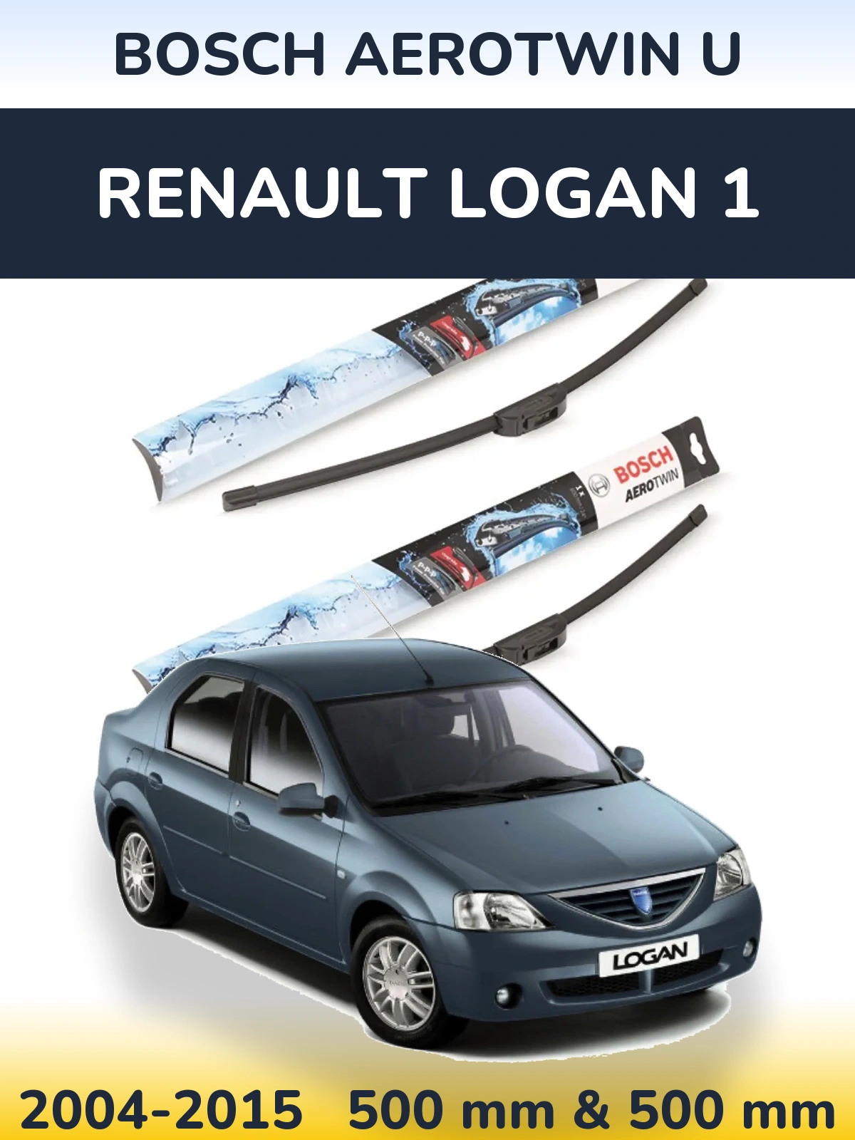 Torkarblad BOSCH AeroTwin U för Renault Logan 1