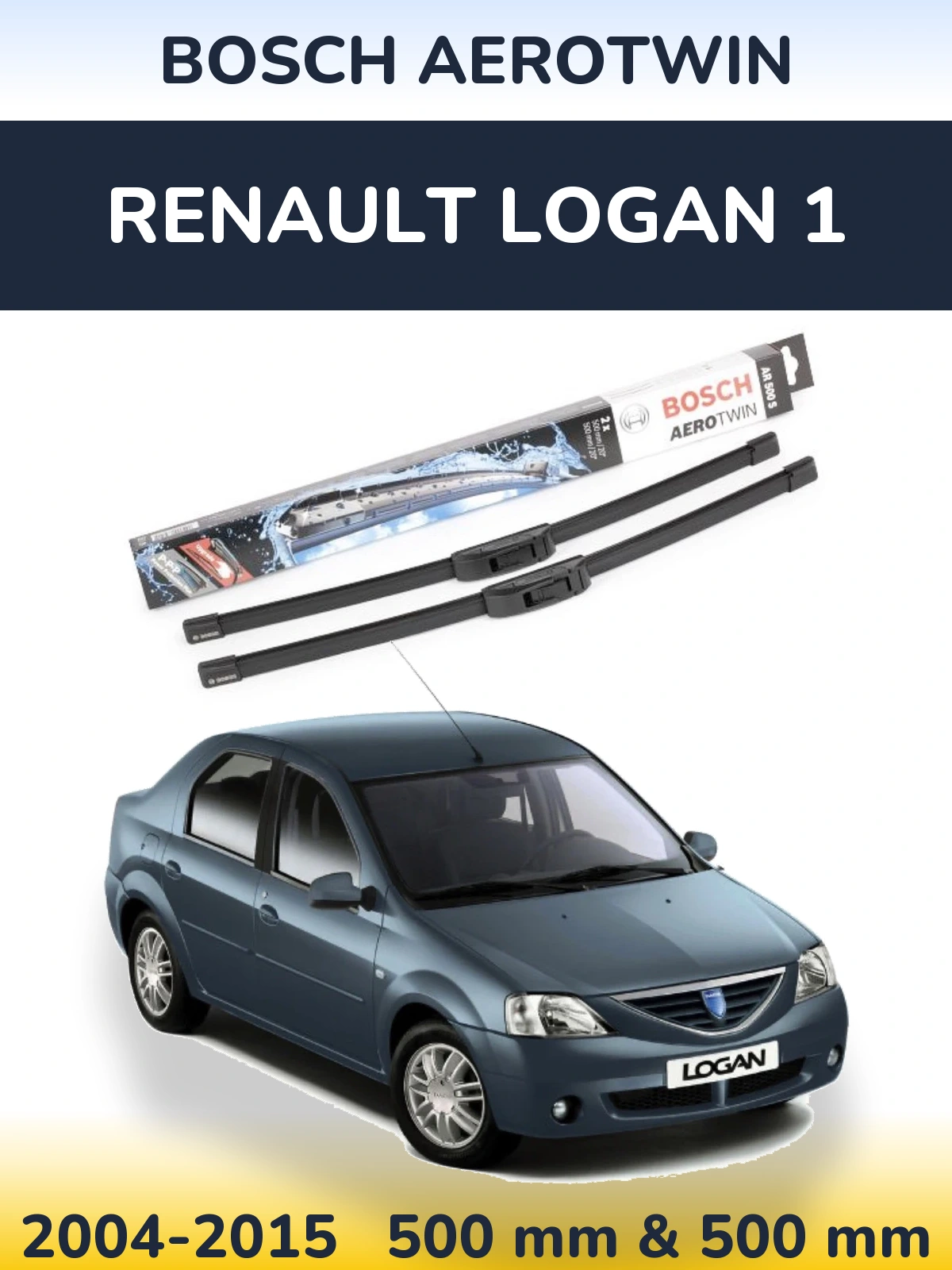 Torkarblad BOSCH AeroTwin för Renault Logan 1