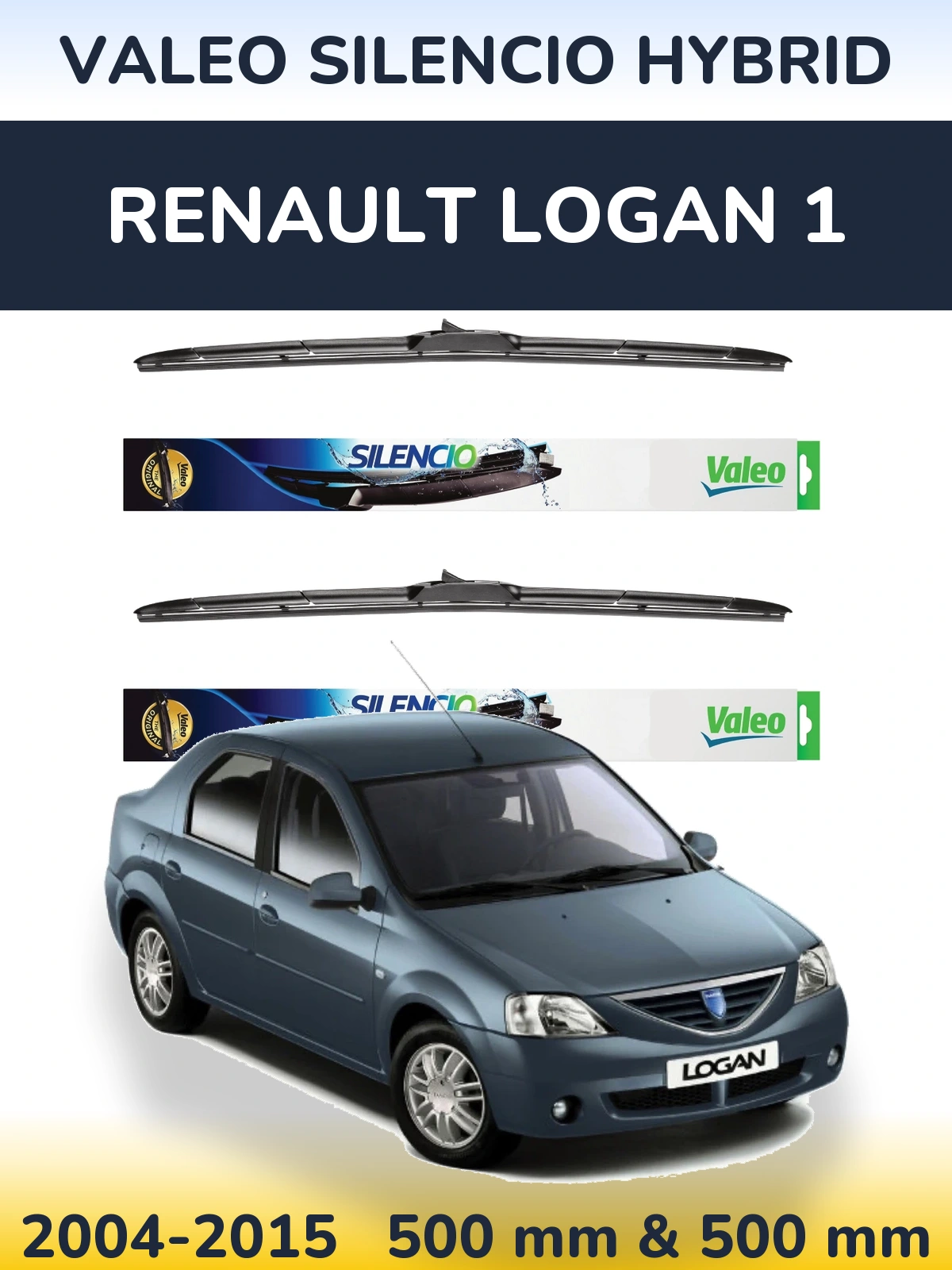 Torkarblad Valeo Silencio Hybrid för Renault Logan 1