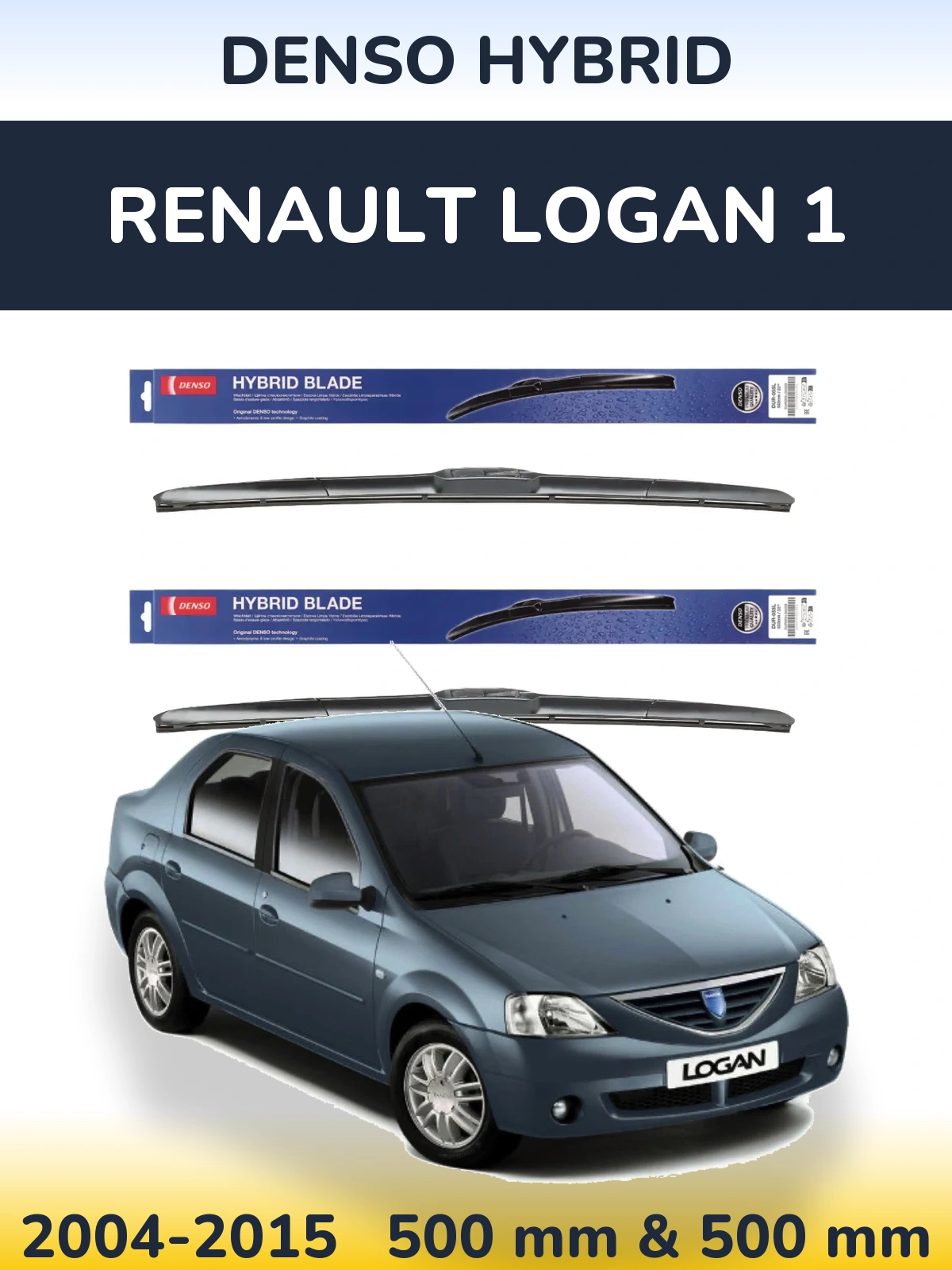 Torkarblad Denso Hybrid för Renault Logan 1