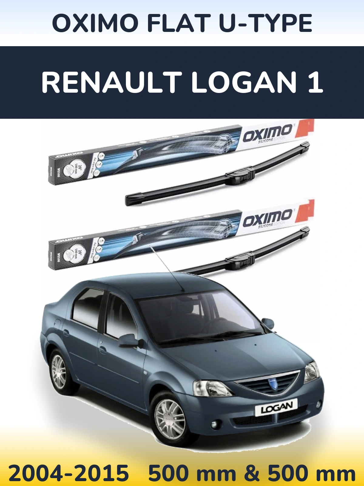 Torkarblad Oximo Flat U-type för Renault Logan 1