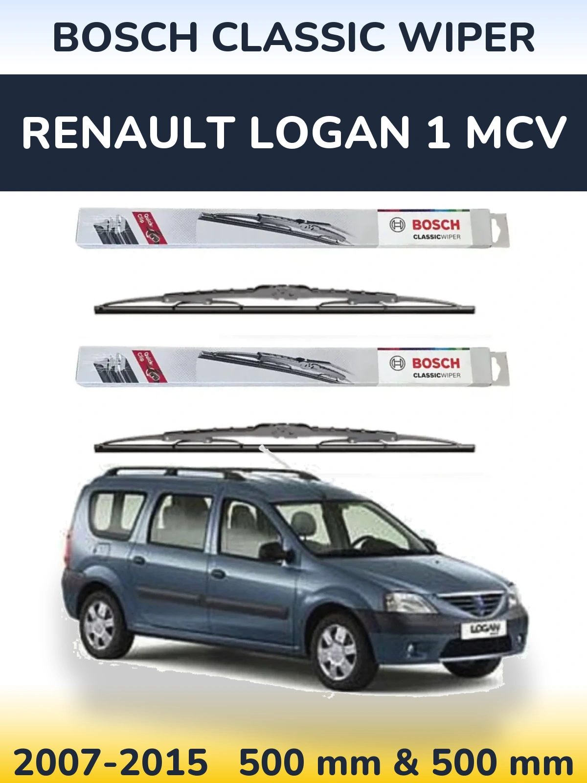 Torkarblad BOSCH Classic Wiper för Renault Logan 1 MCV