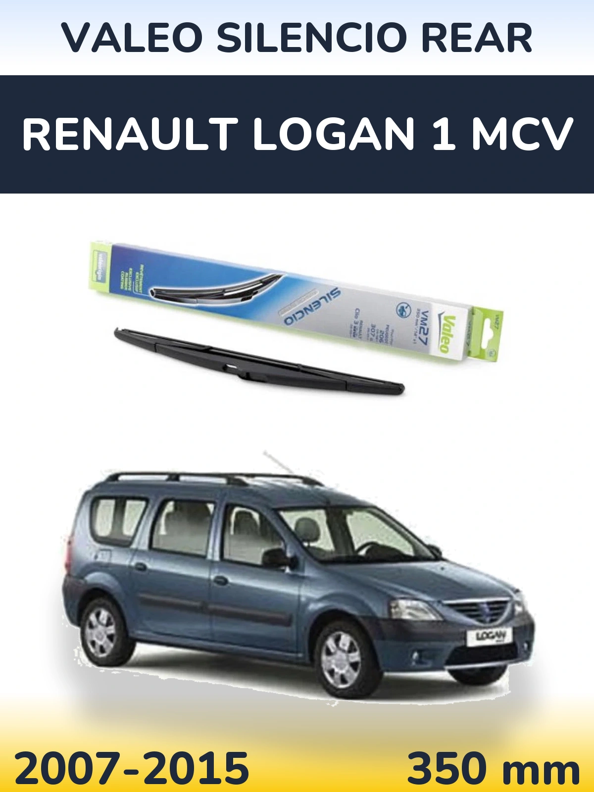 Задний дворник Valeo Silencio Rear 350 мм для Renault Logan 1 MCV 2007-2015