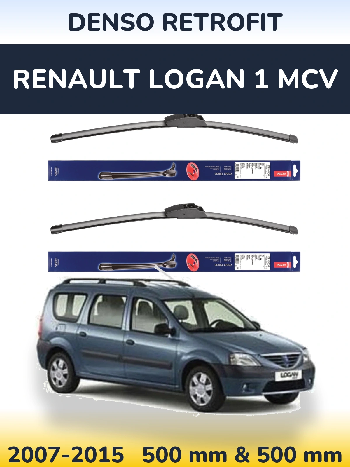 Torkarblad Denso Retrofit för Renault Logan 1 MCV