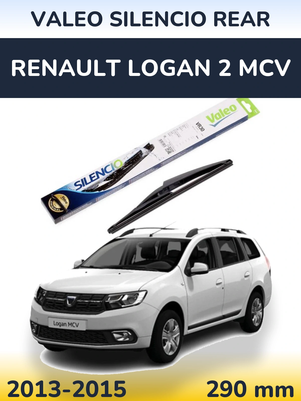 Torkarblad Valeo Silencio Rear för Renault Logan 2 MCV