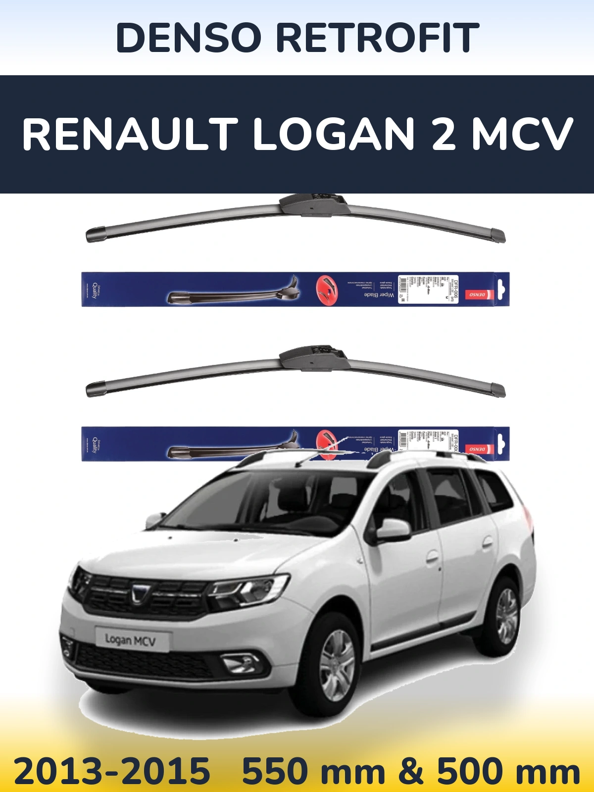 Torkarblad Denso Retrofit för Renault Logan 2 MCV