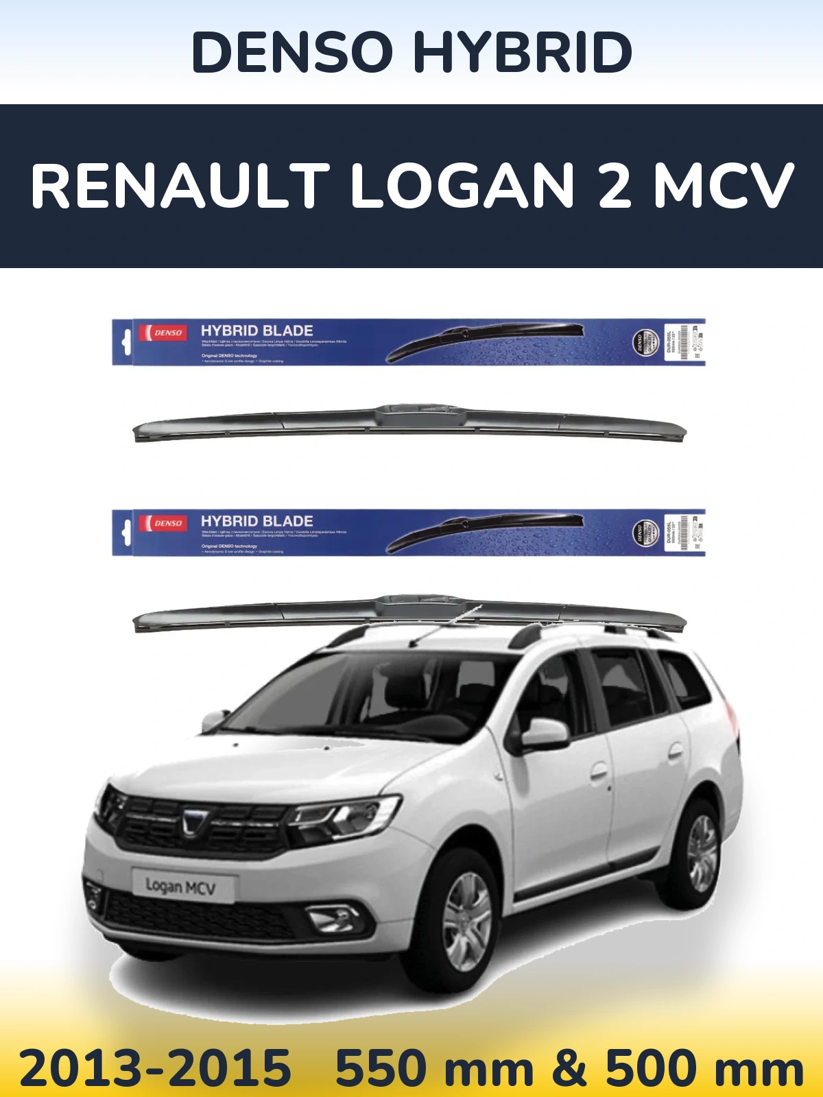 Torkarblad Denso Hybrid för Renault Logan 2 MCV