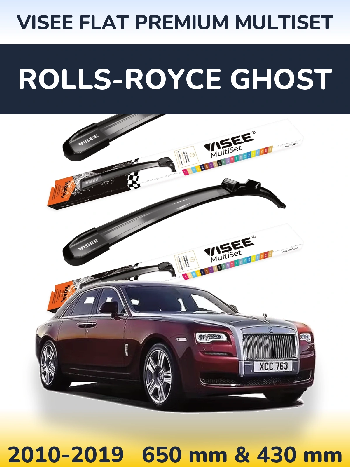 Torkarblad VISEE FLAT PREMIUM MultiSet för Rolls-Royce Ghost
