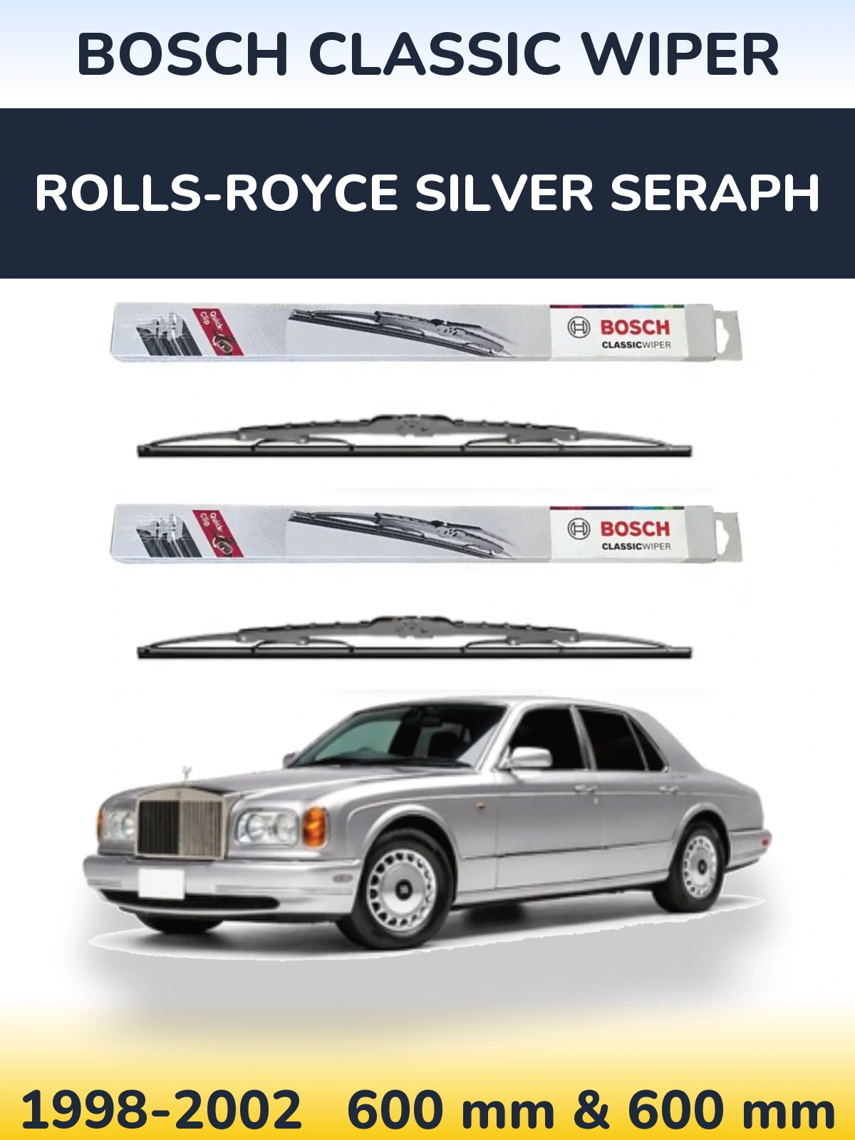 Torkarblad BOSCH Classic Wiper för Rolls-Royce Silver Seraph