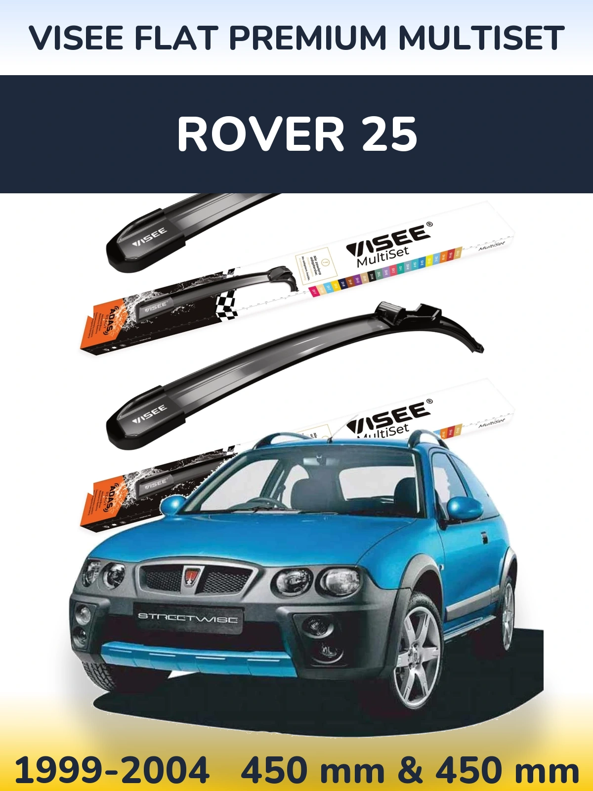 Torkarblad VISEE FLAT PREMIUM MultiSet för Rover 25