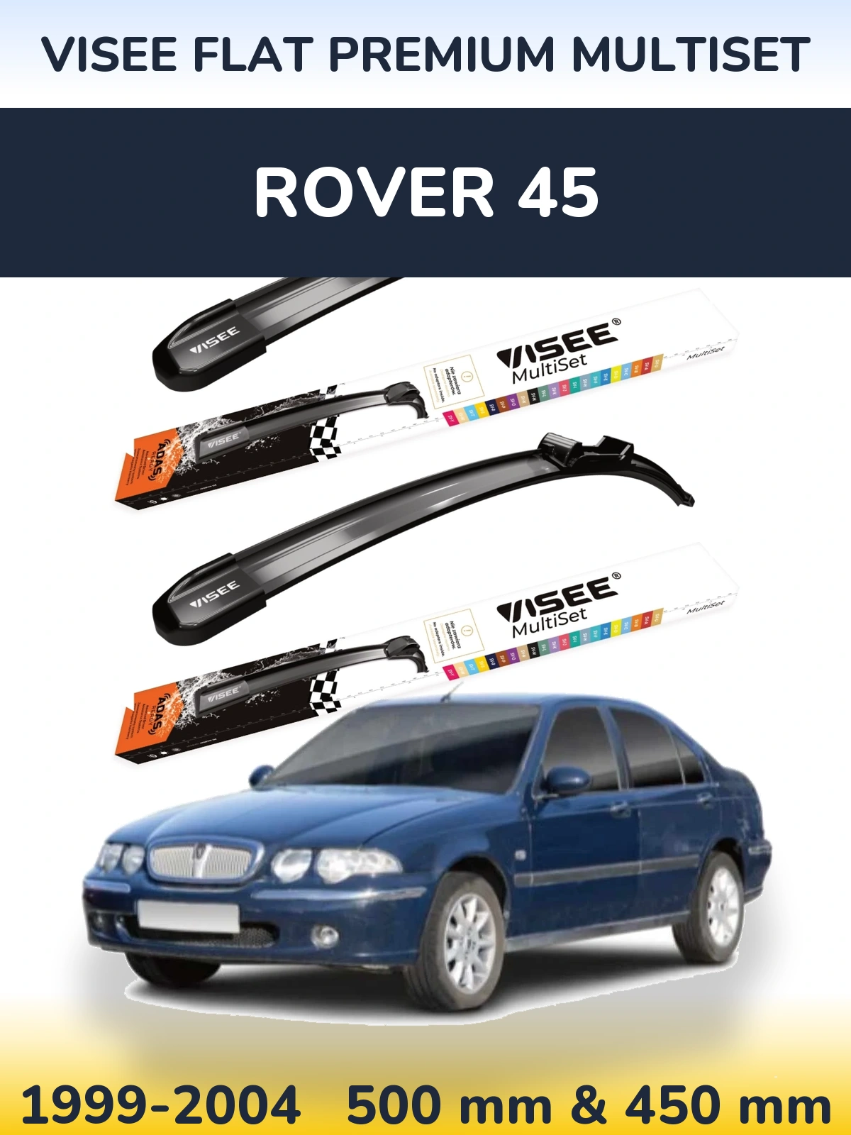 Torkarblad VISEE FLAT PREMIUM MultiSet för Rover 45