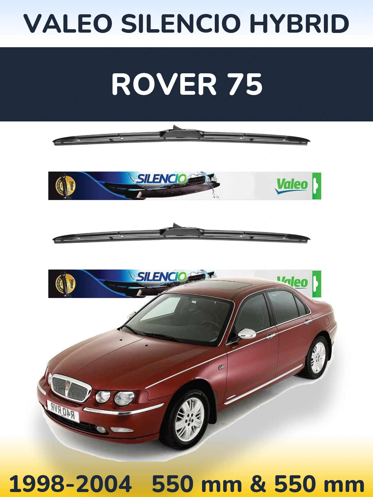 Torkarblad Valeo Silencio Hybrid för Rover 75