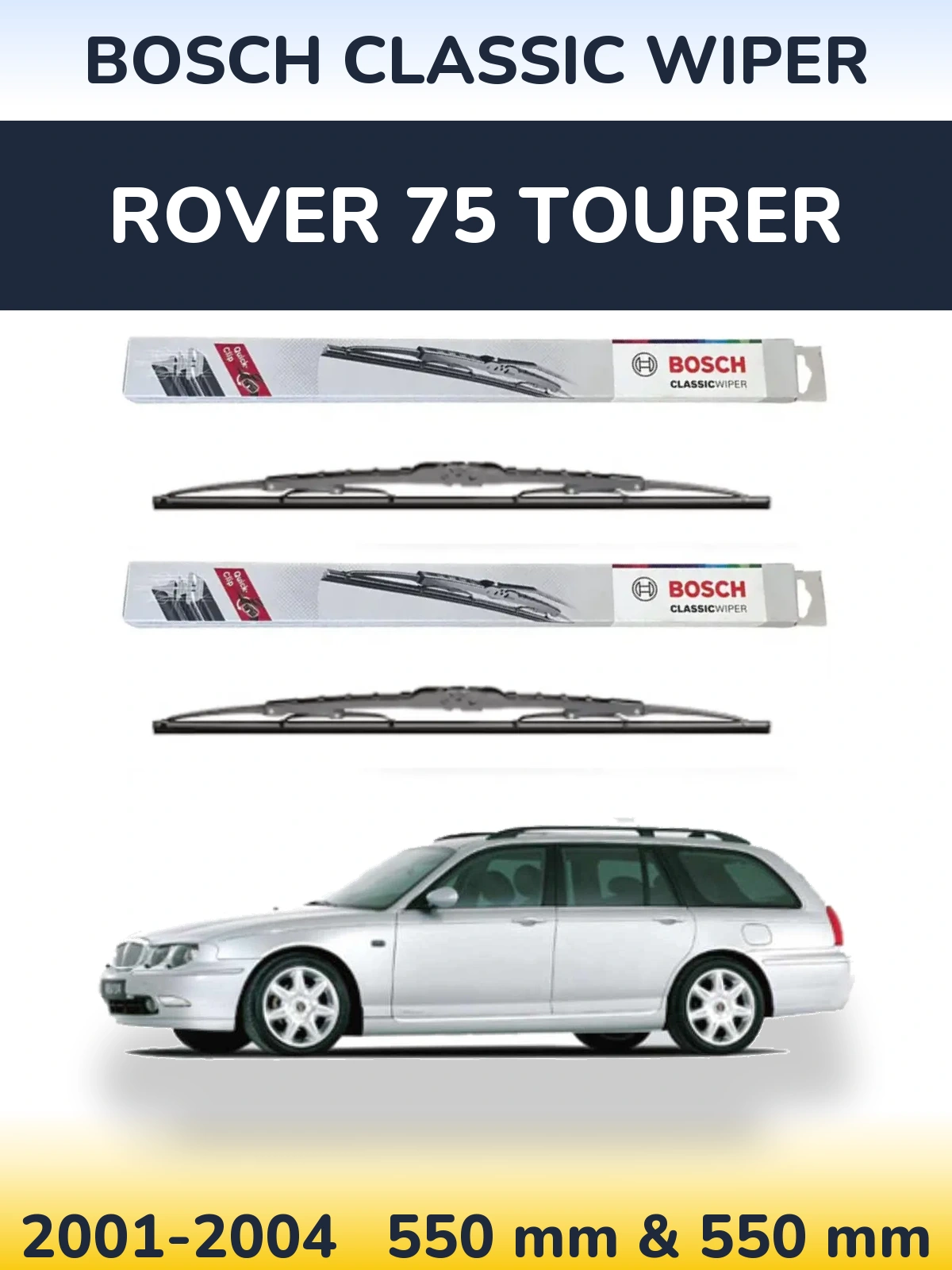 Torkarblad BOSCH Classic Wiper för Rover 75 Tourer