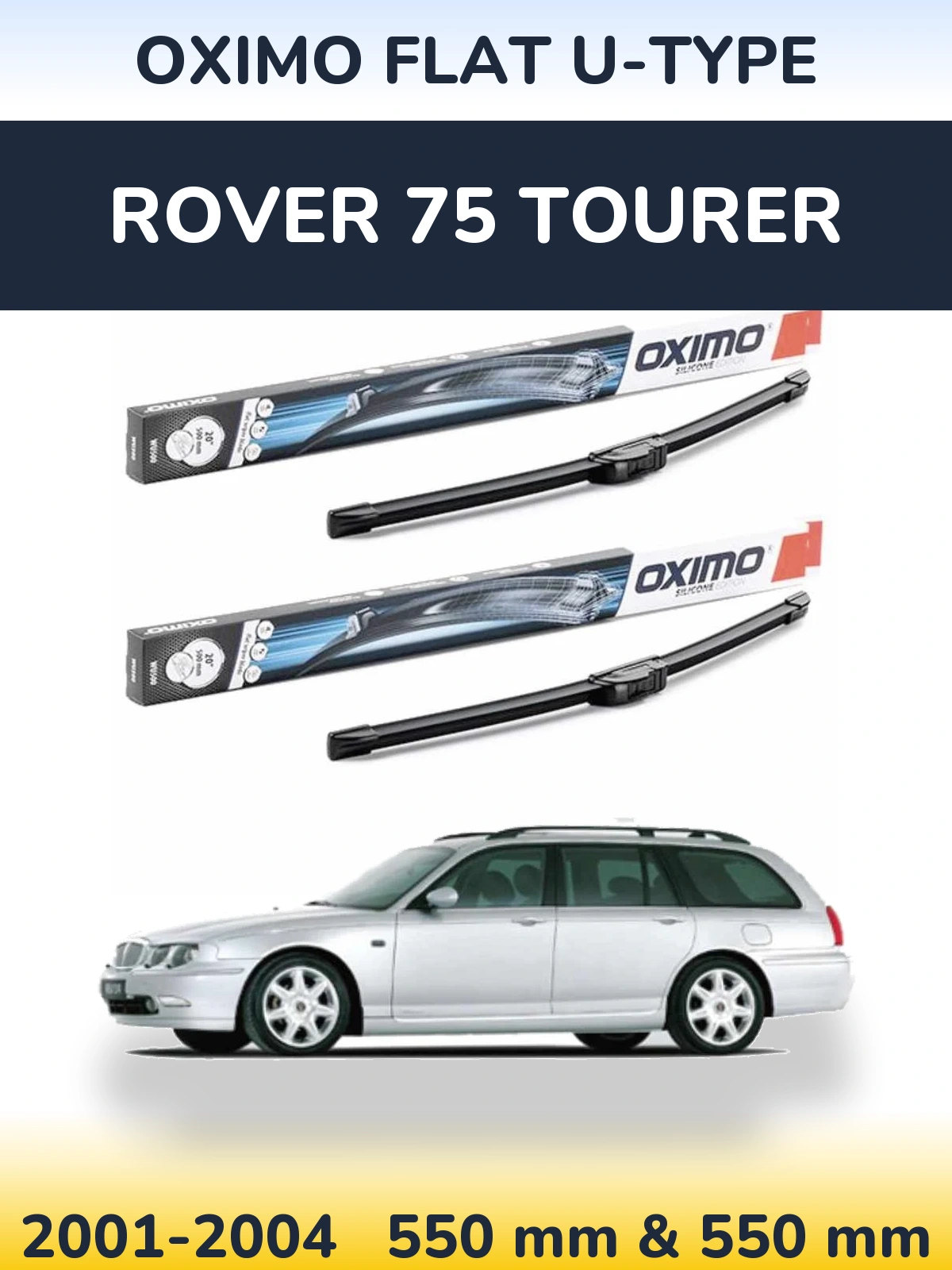 Torkarblad Oximo Flat U-type för Rover 75 Tourer