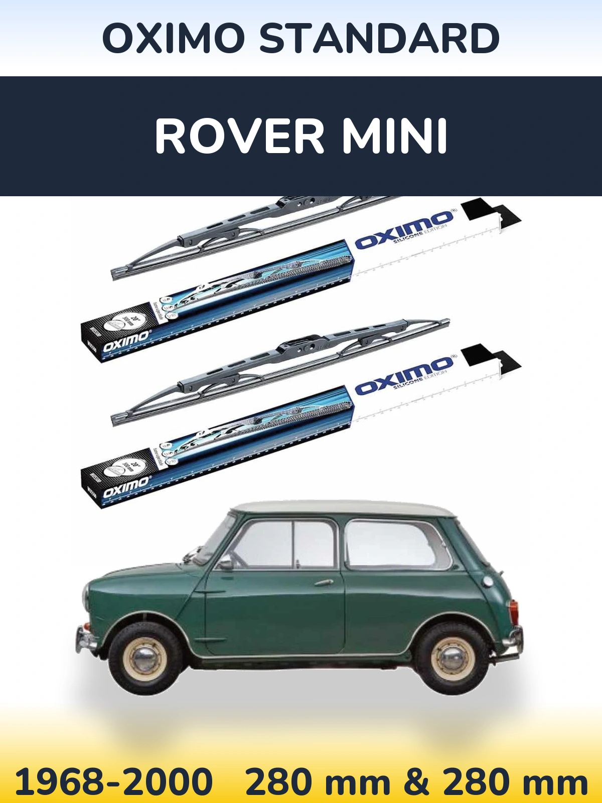 Комплект передніх щіток Oximo Standard 275 & 275 мм для Rover Mini 1968-2000