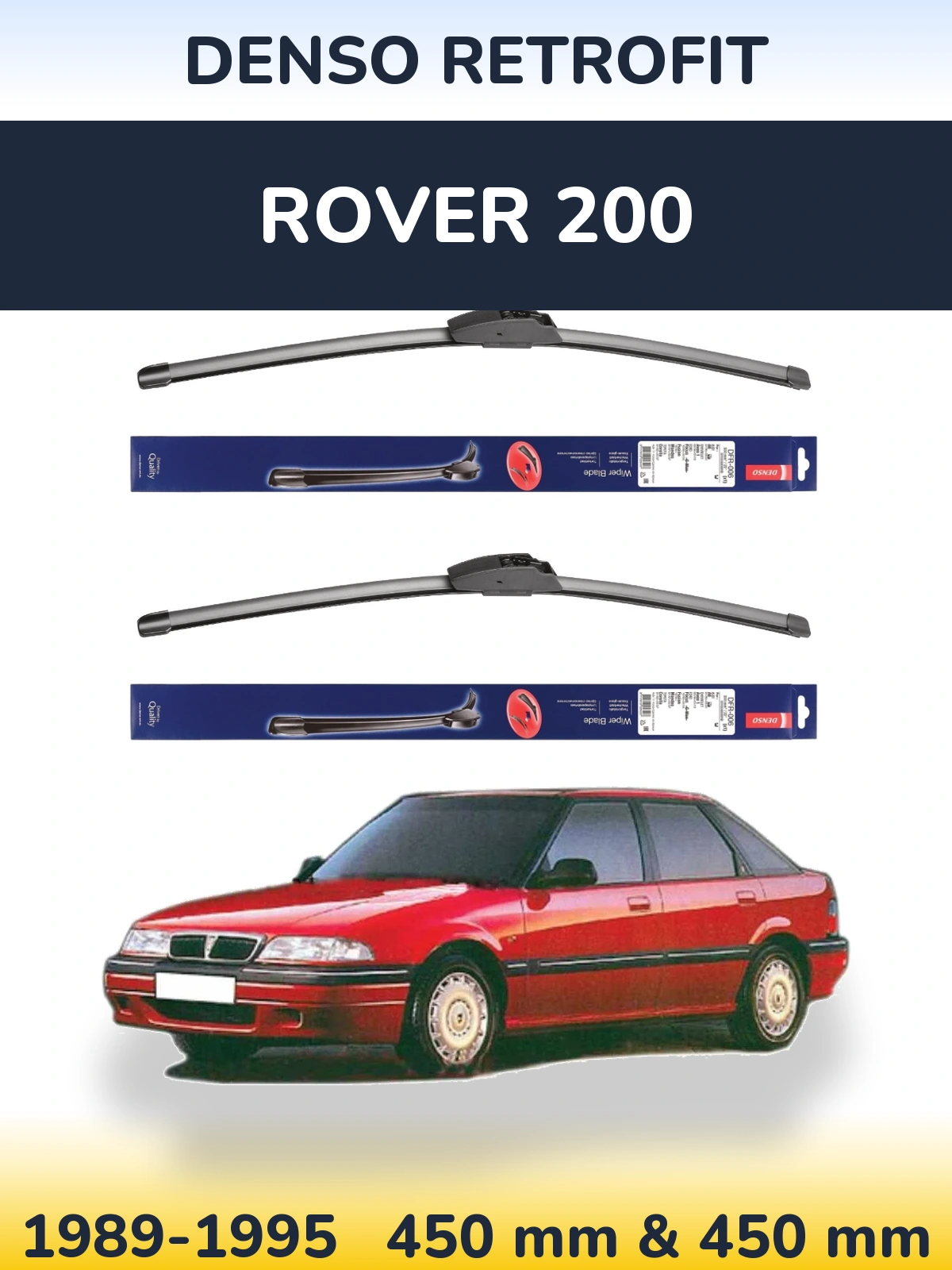 Torkarblad Denso Retrofit för Rover 200