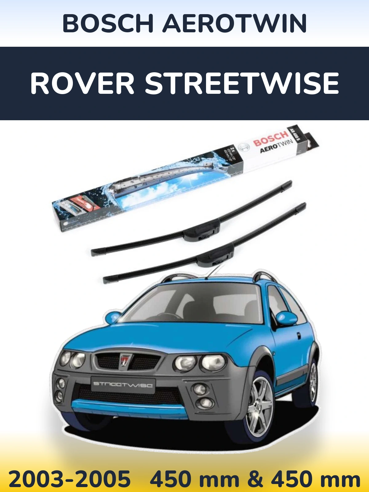 Torkarblad BOSCH AeroTwin för Rover Streetwise