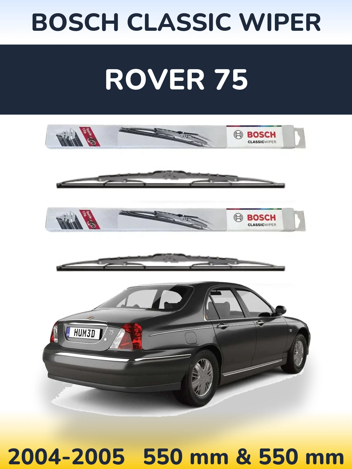 Torkarblad BOSCH Classic Wiper för Rover 75