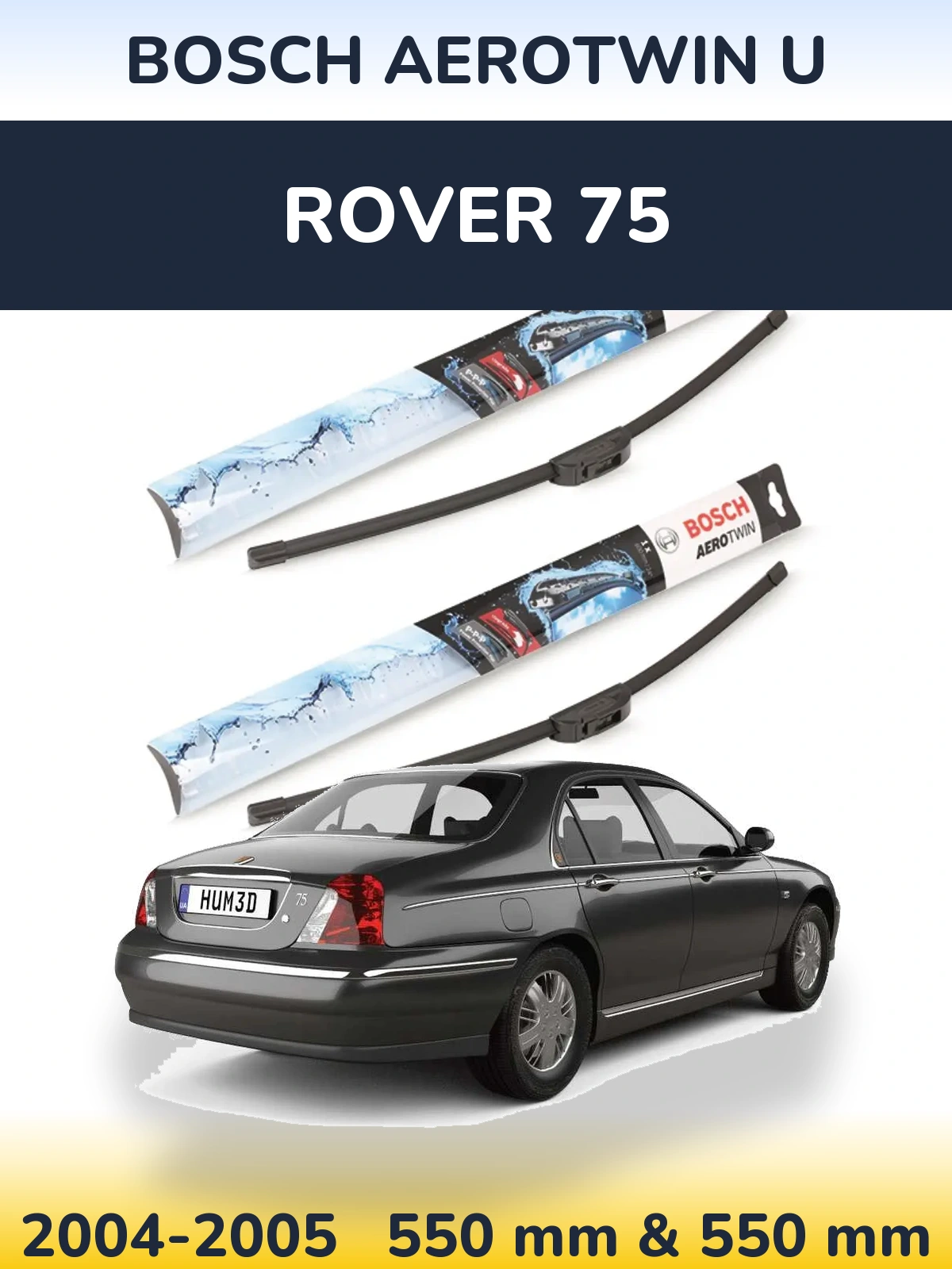 Torkarblad BOSCH AeroTwin U för Rover 75