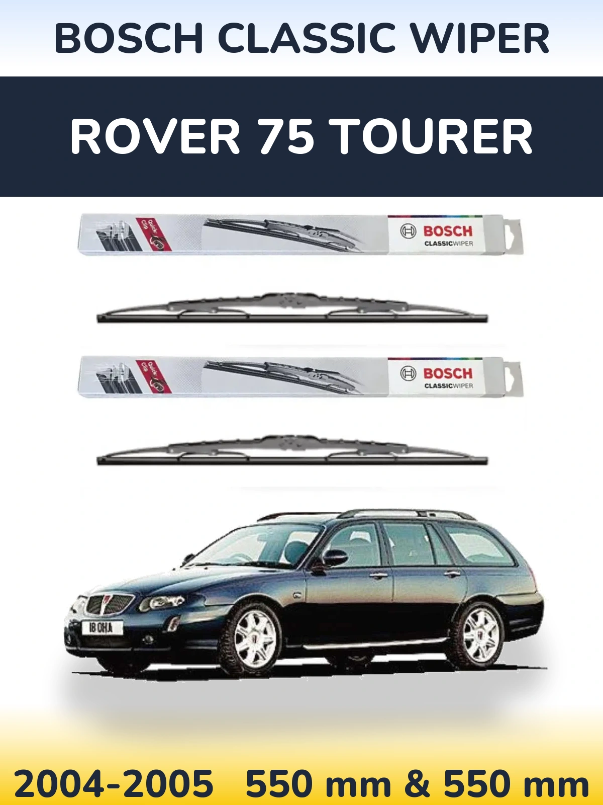 Torkarblad BOSCH Classic Wiper för Rover 75 Tourer