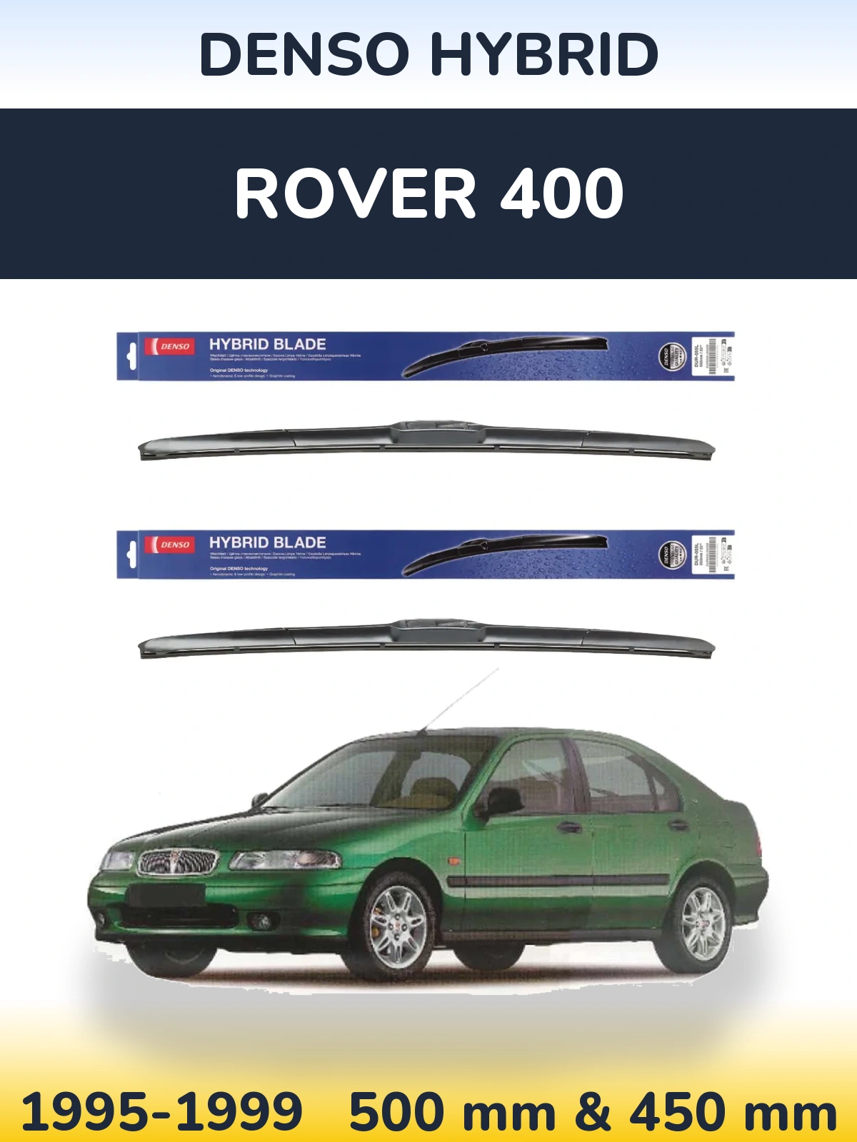 Torkarblad Denso Hybrid för Rover 400