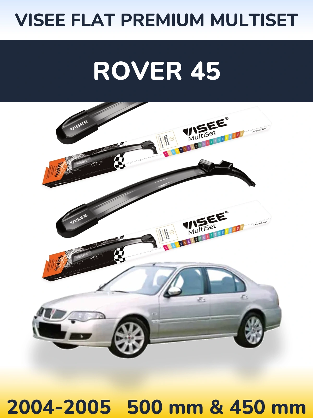 Torkarblad VISEE FLAT PREMIUM MultiSet för Rover 45