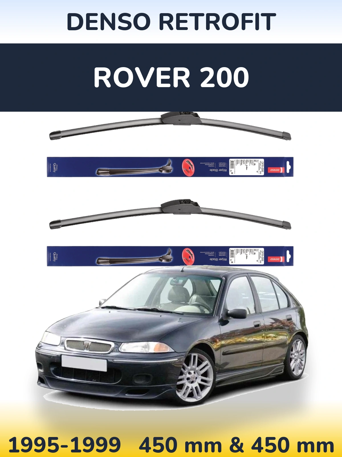 Torkarblad Denso Retrofit för Rover 200