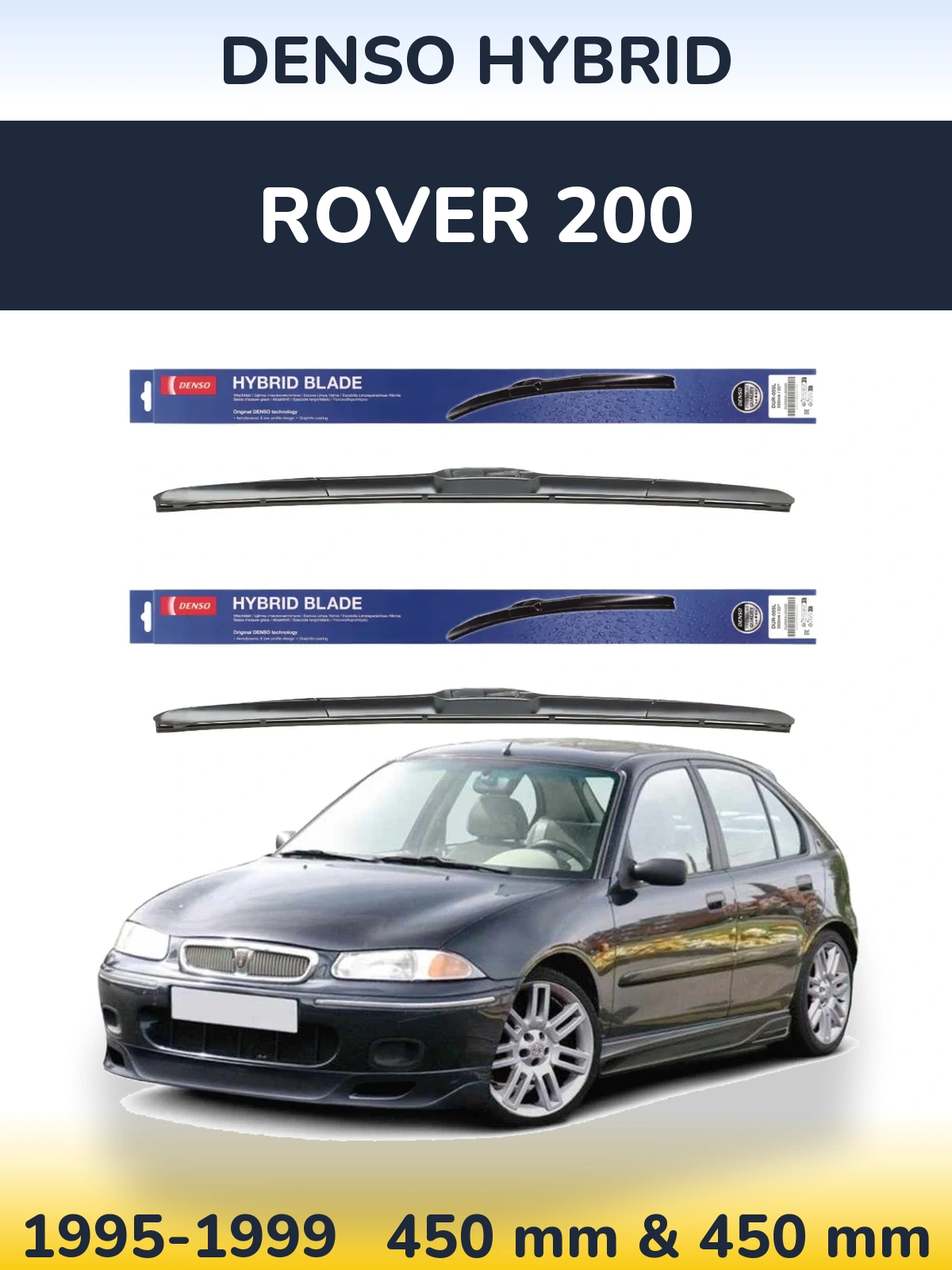 Torkarblad Denso Hybrid för Rover 200