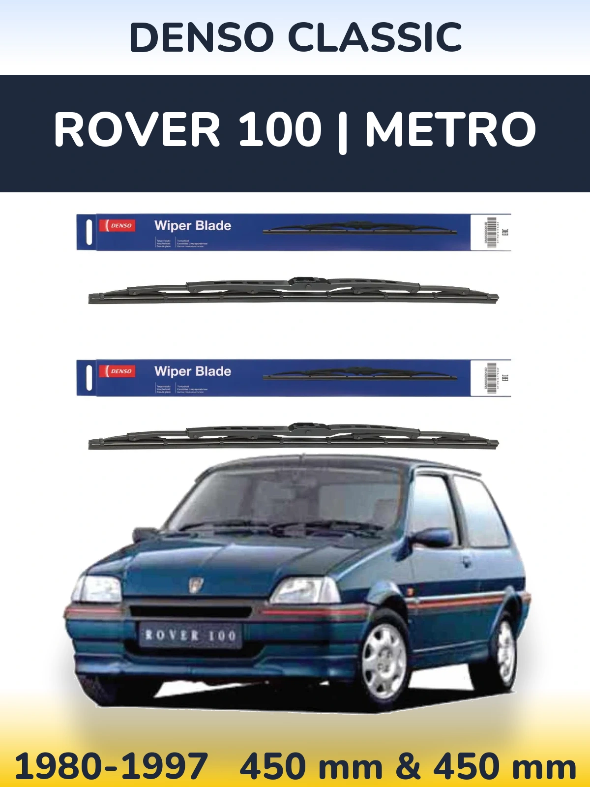Torkarblad Denso Classic för Rover 100 | Metro