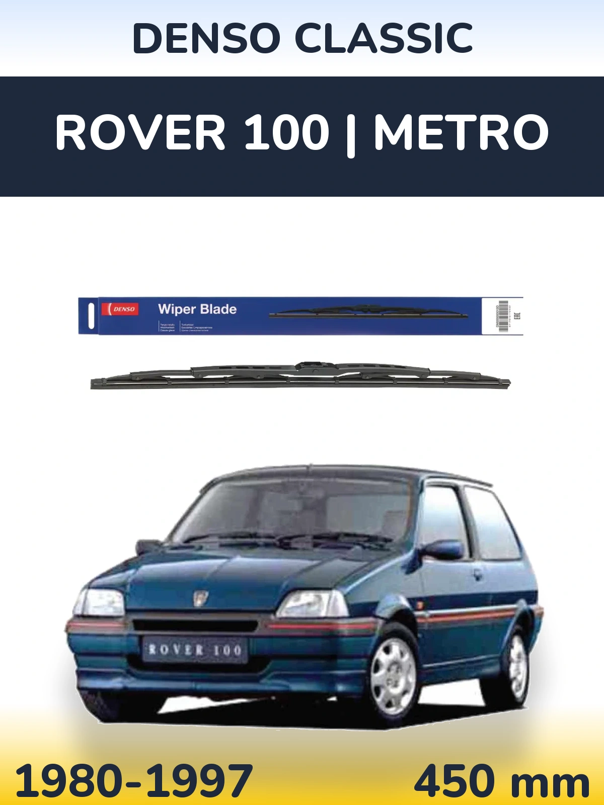 Torkarblad Denso Classic för Rover 100 | Metro