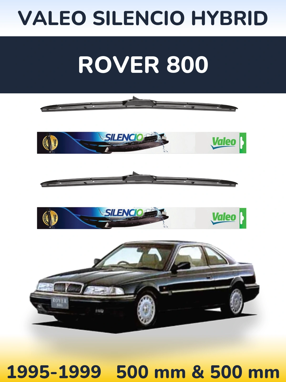 Torkarblad Valeo Silencio Hybrid för Rover 800