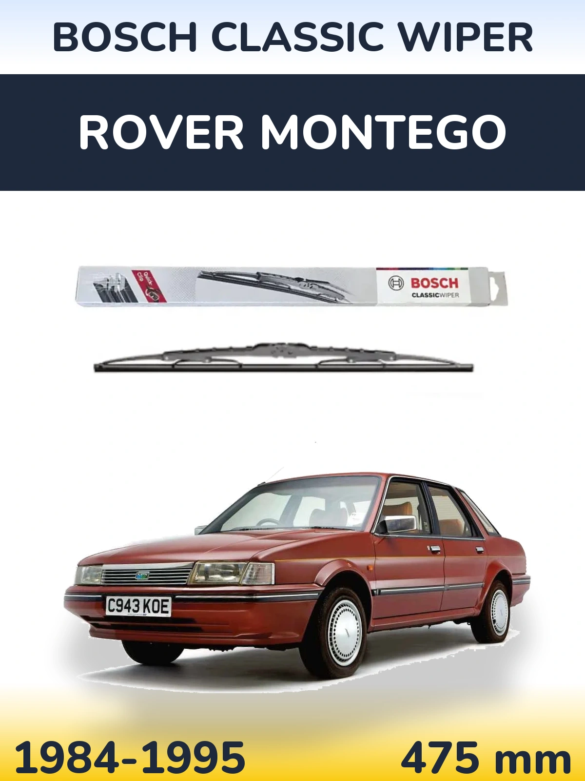 Torkarblad BOSCH Classic Wiper för Rover Montego