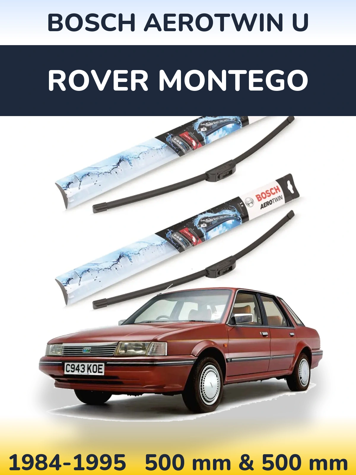 Torkarblad BOSCH AeroTwin U för Rover Montego