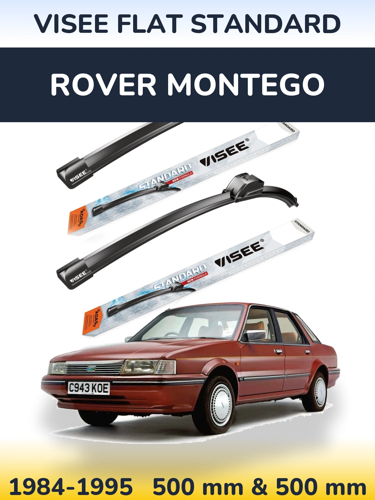 Torkarblad VISEE FLAT STANDARD för Rover Montego