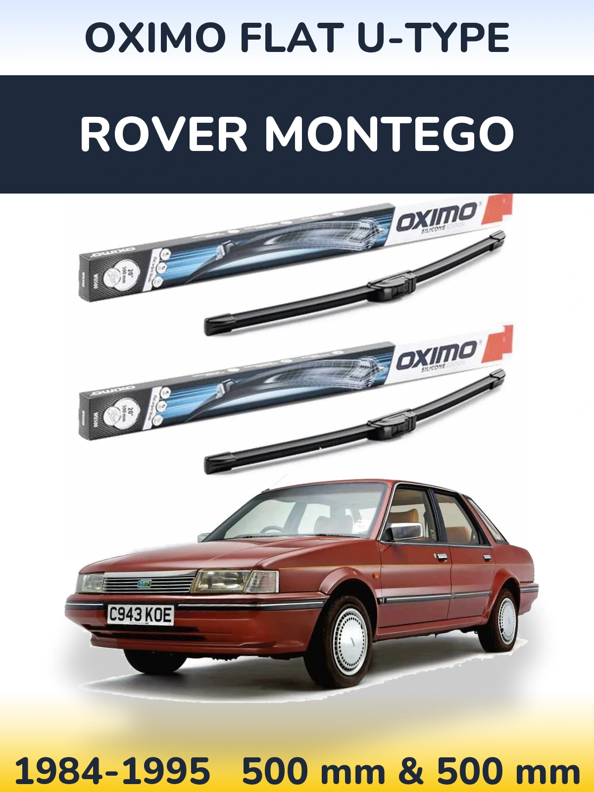 Torkarblad Oximo Flat U-type för Rover Montego