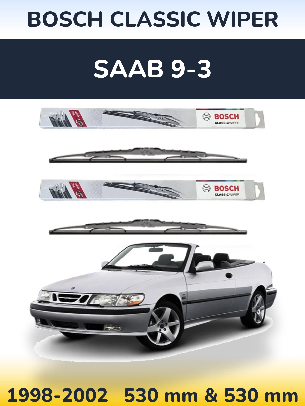 Torkarblad BOSCH Classic Wiper för SAAB 9-3
