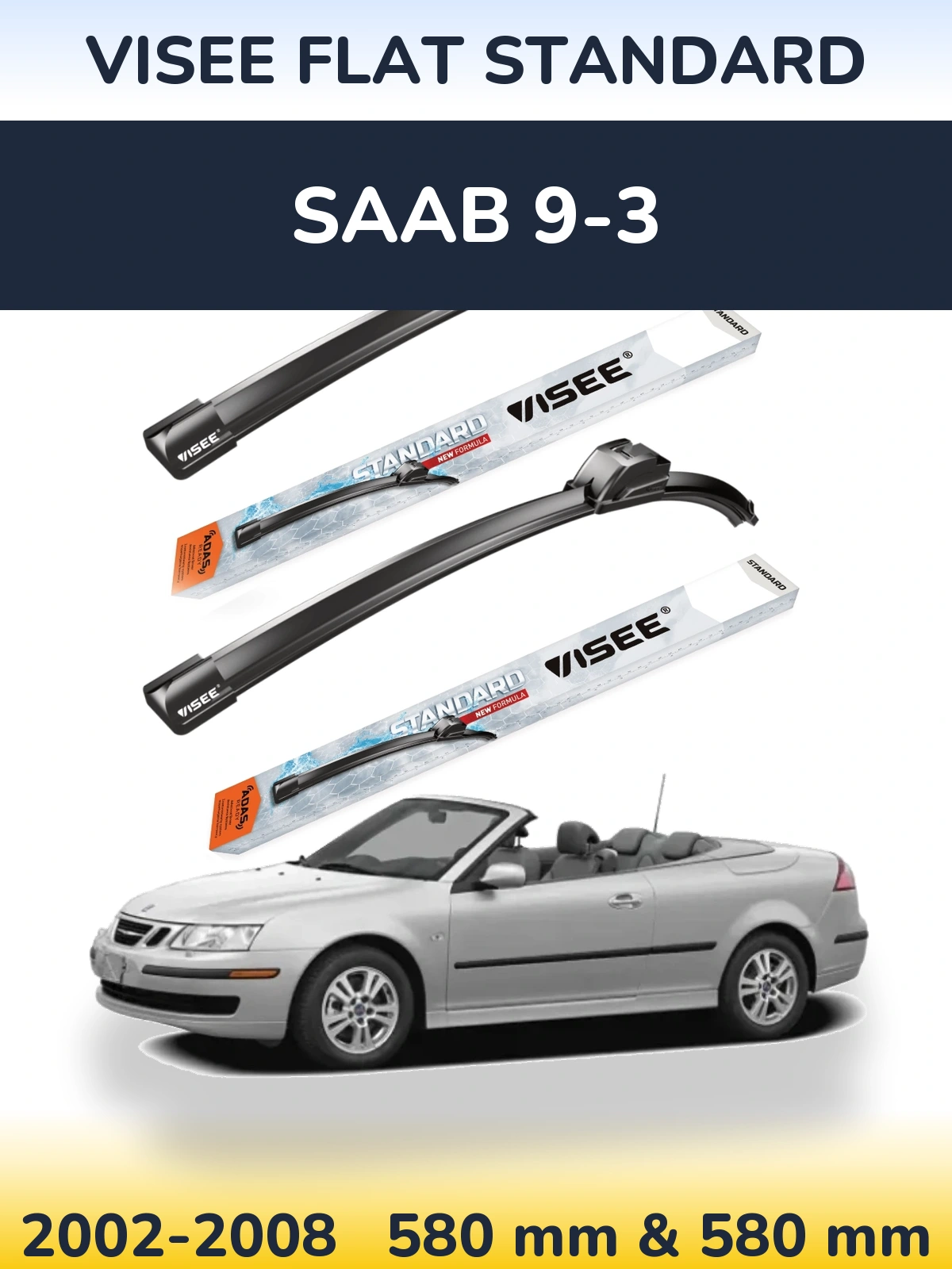Torkarblad VISEE FLAT STANDARD för SAAB 9-3