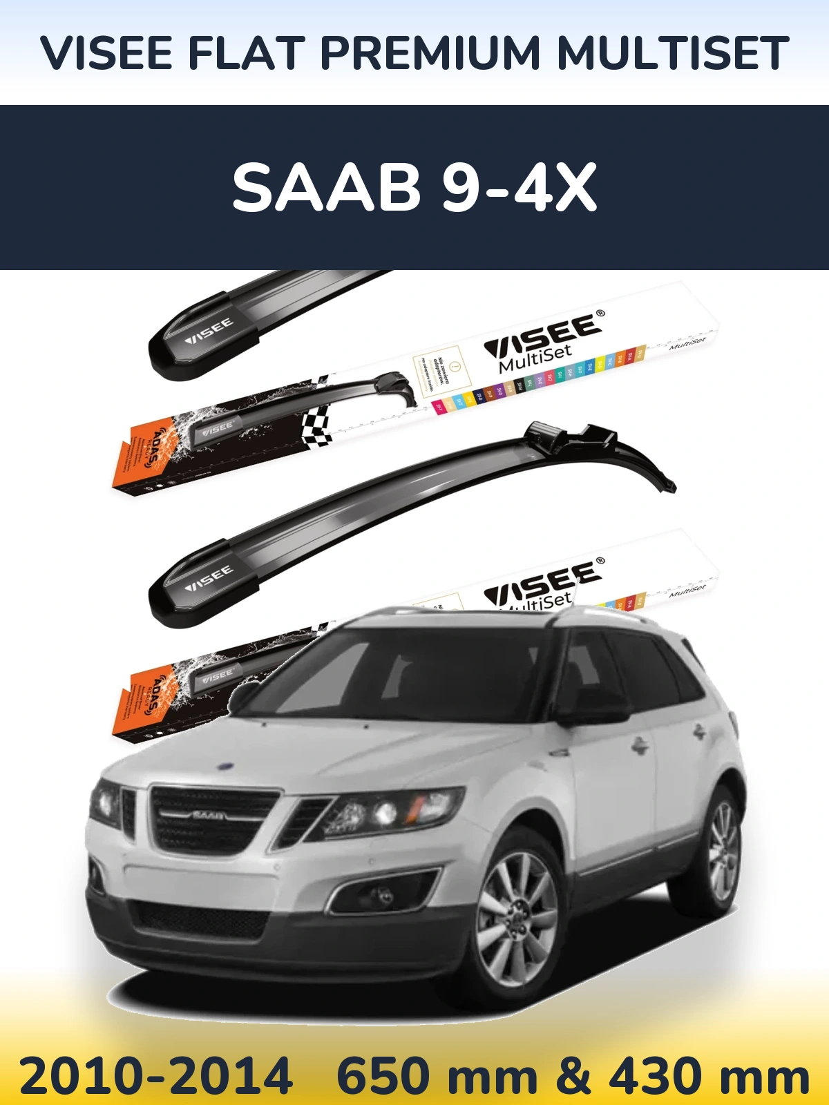 Torkarblad VISEE FLAT PREMIUM MultiSet för SAAB 9-4X